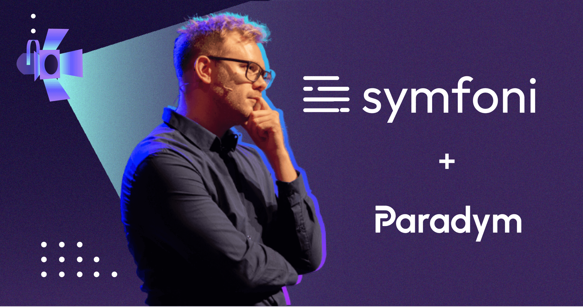 An image showing Jon Ramvi from Symfoni and their relation to Paradym.