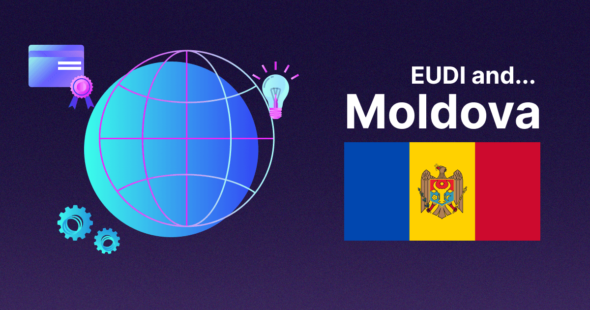An image showing the Moldova flag with eID attributes