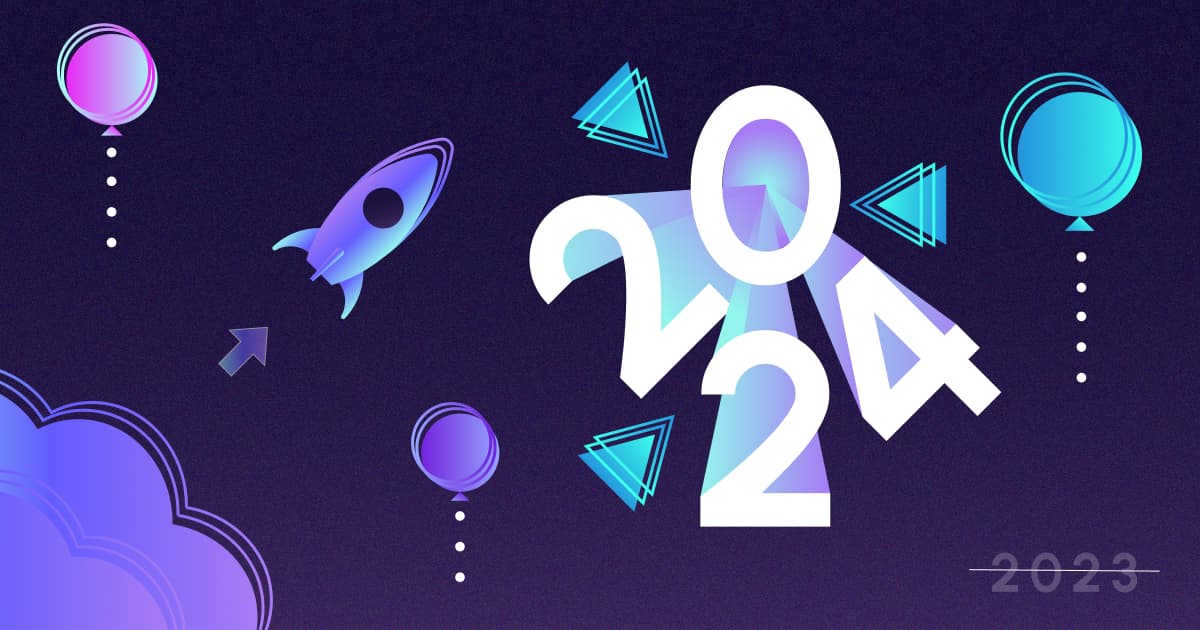 An image with a large 2024 printed as well as some rockets and other icons.