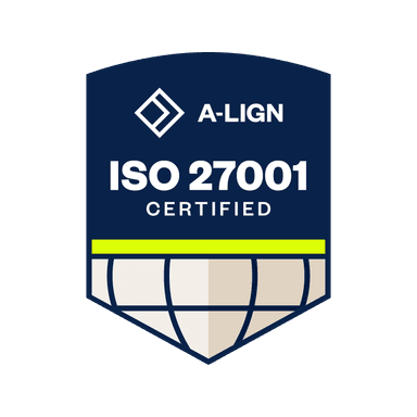 A-LIGN ISO 27001 certification badge