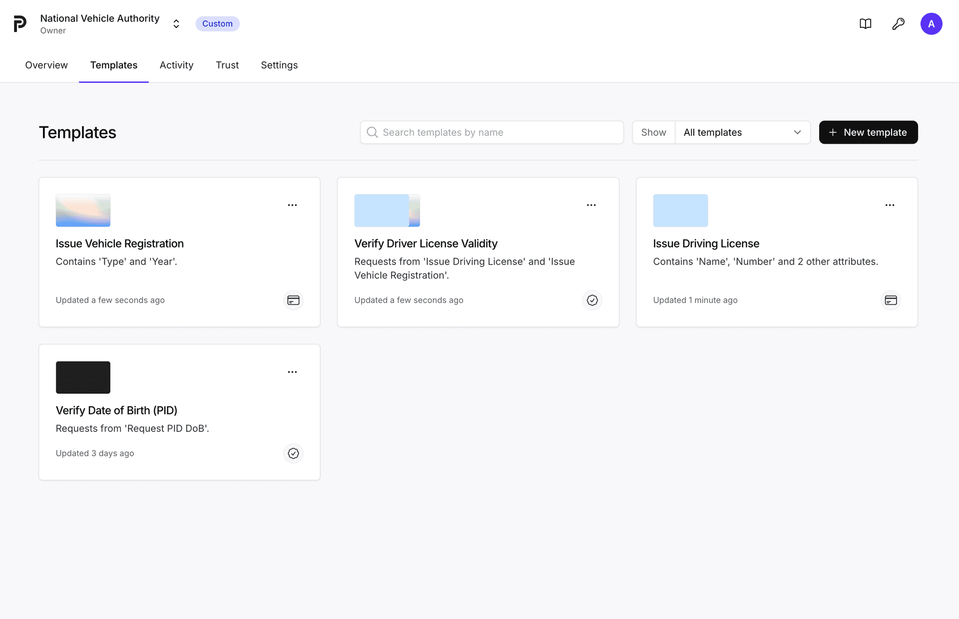 An image previewing the Paradym dashboard