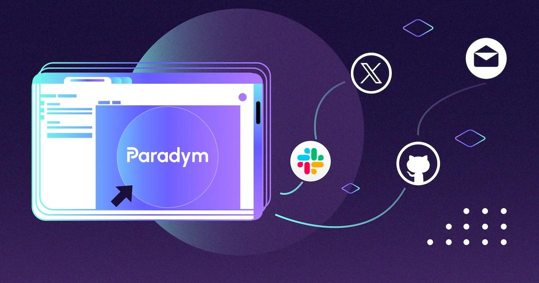 An image showing the relation between the paradym platform and integrations.