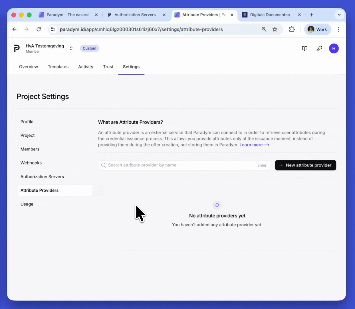 Attestation provider